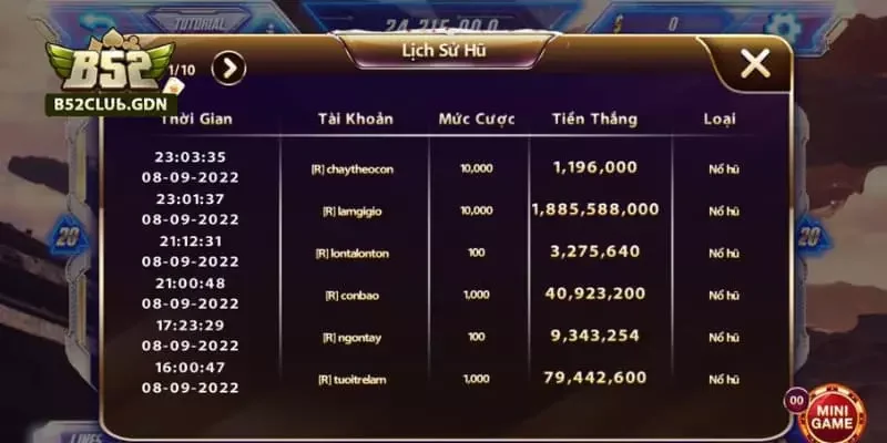 Các bước xem người trúng thưởng trong lịch sử